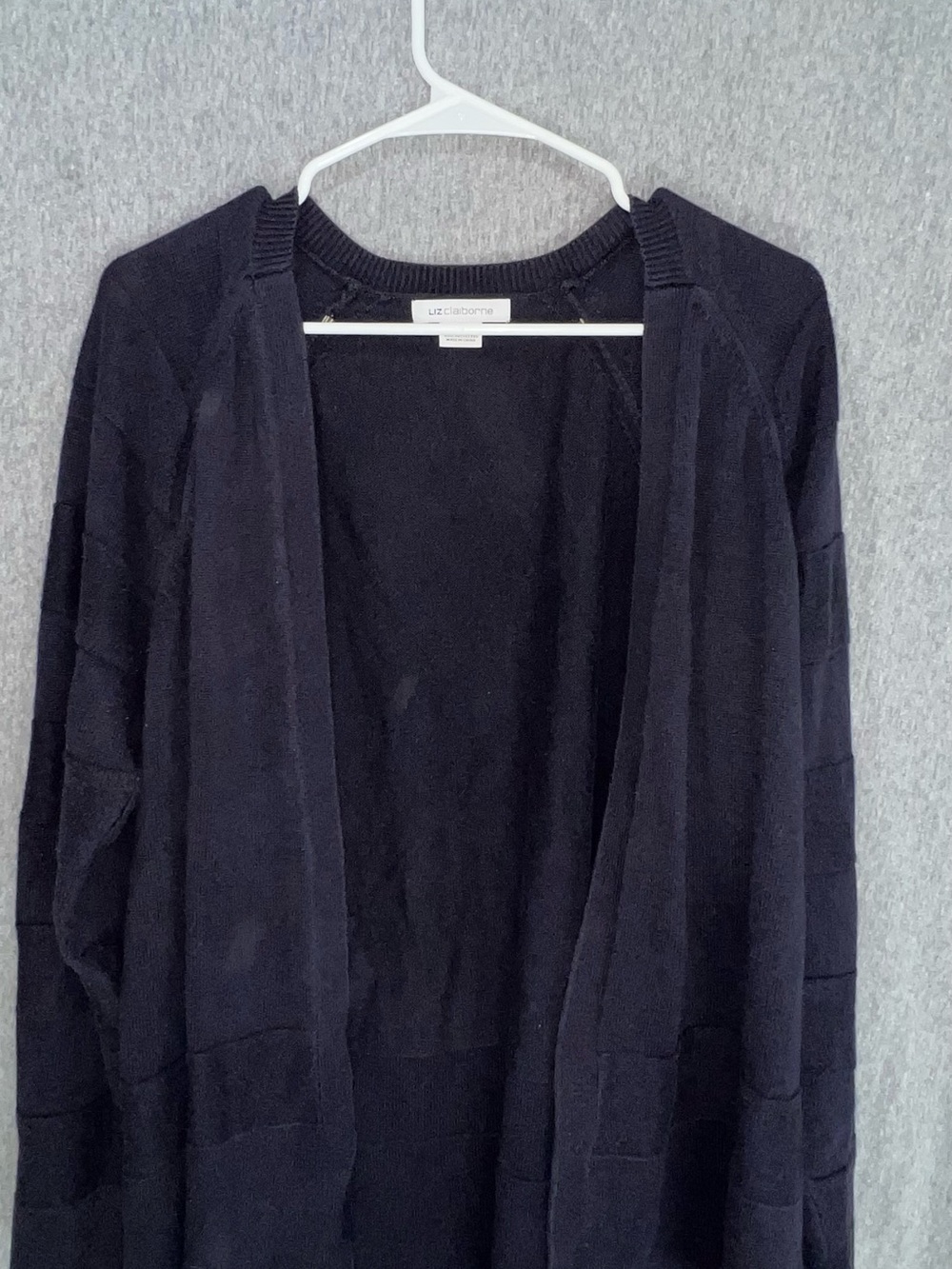 Liz Claiborne Black Open‎ Cardigan Sweater